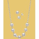 2-Pc. Set Black Cultured Freshwater Pearl (6-7mm) Collar Necklace & Matching Stud Earrings
