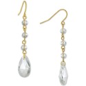 Faceted Crystal Drop Earrings