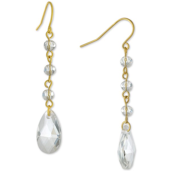 Faceted Crystal Drop Earrings