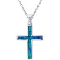 Blue Opal Cross 18