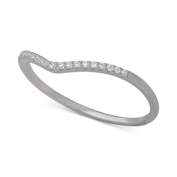 Cubic Zirconia Pavé V Ring