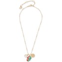 Gold-Tone Mixed Color Multi-Charm Pendant Necklace, 15-1/2 Gold-Tone Mixed Color Multi-Charm Pendant Necklace, 15-1/2
