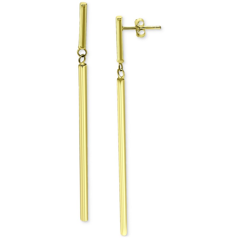 Polished Linear Drop Earrings