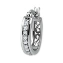 Cubic Zirconia Small Hoop Earrings in Sterling Silver, 0.625