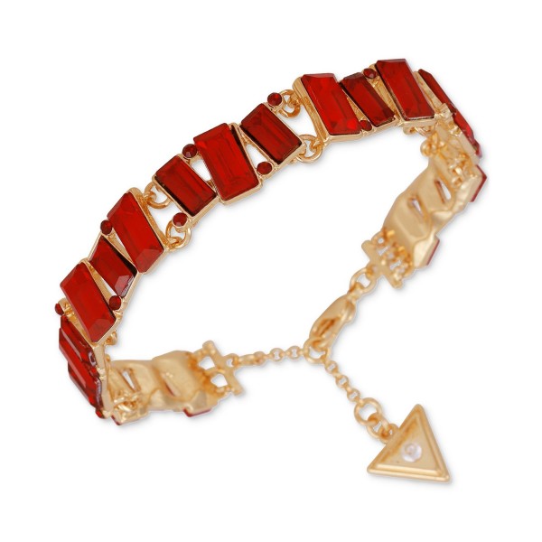 Gold-Tone Baguette Stone Bracelet