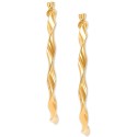 Twisted Round Hoop Earrings in 10k Gold, 40mm