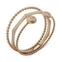 Gold-Tone 3-Pc. Set Mother of Pearl, Crystal & Bead Bangle Bracelets