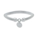 Silver-Tone Stretch Coin Bracelet