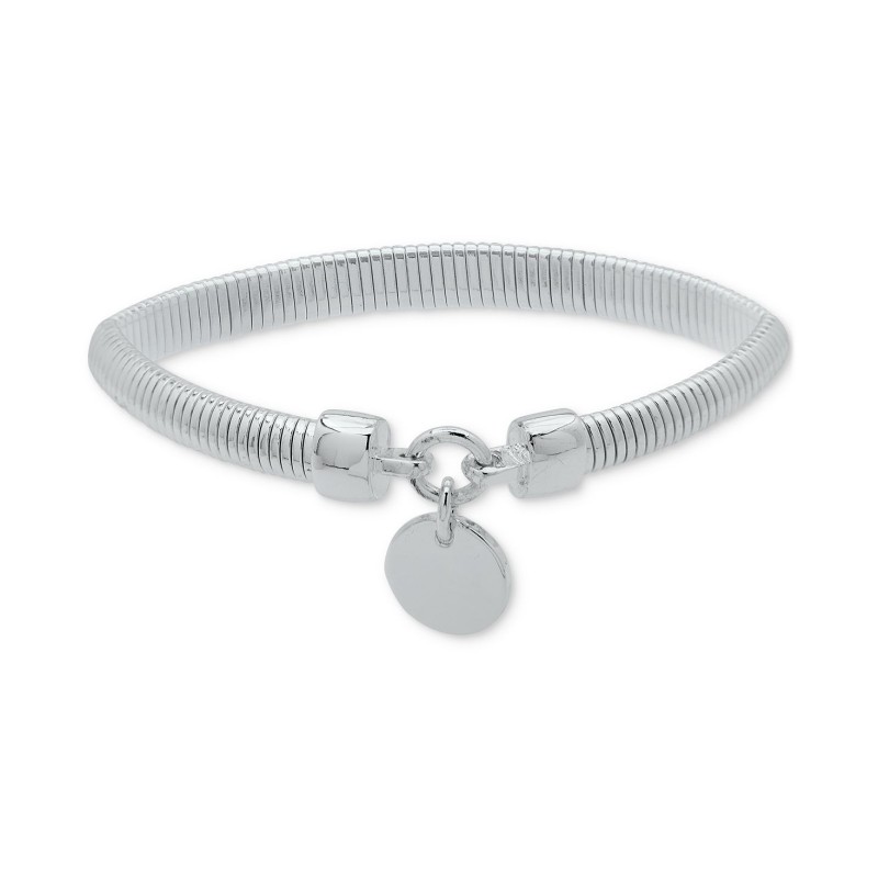 Silver-Tone Stretch Coin Bracelet