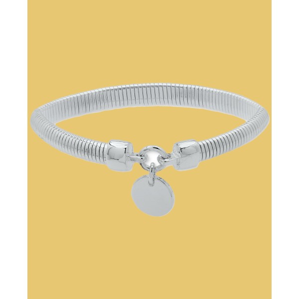 Silver-Tone Stretch Coin Bracelet