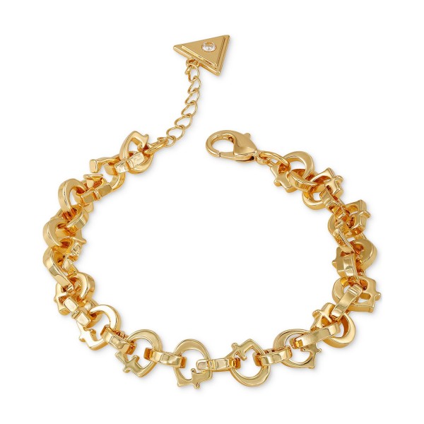 Gold-Tone Logo Statement Bracelet