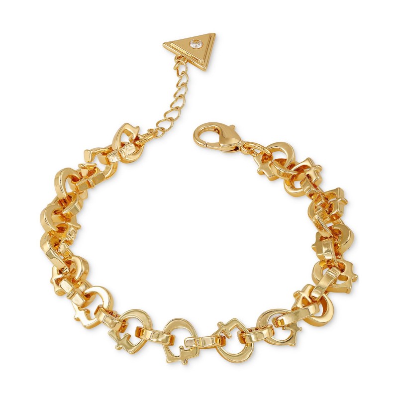 Gold-Tone Logo Statement Bracelet