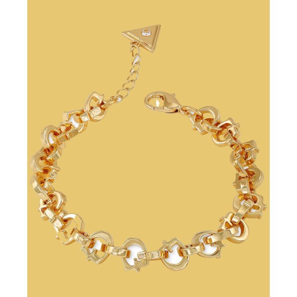 Gold-Tone Logo Statement Bracelet