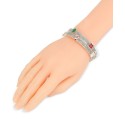 Silver-Tone 2-Pc. Set Christmas Glitter Stretch Bracelets
