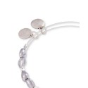 Silver-Tone Irregular Beaded Bangle Bracelet
