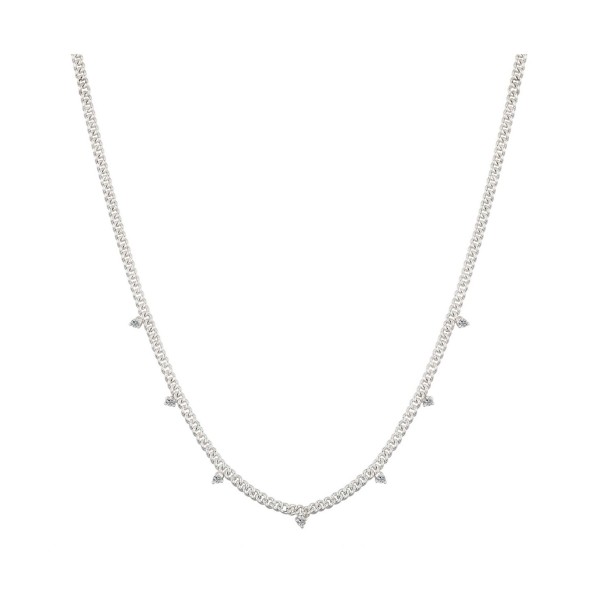 Cubic Zirconia Cuban Chain Necklace