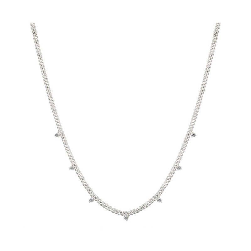 Cubic Zirconia Cuban Chain Necklace