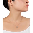 2-Pc. Set Crystal & Cubic Zirconia Halo Pendant Necklace & Solitaire Stud Earrings