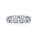 Men's Stainless Steel Linked Grid Design Bracelet