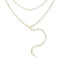 Gold-Tone Shimmer Chain Multi-Row Necklace, 16