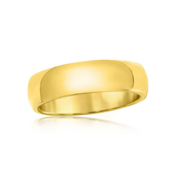 Stainless Steel Polished Ring - Gold Plated