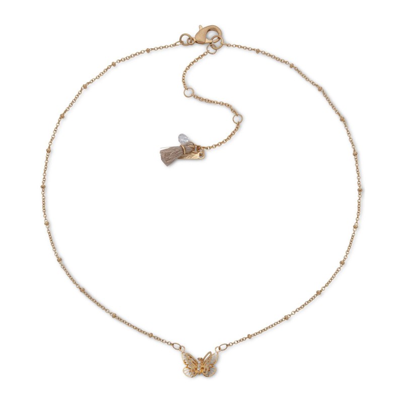 Gold-Tone Butterfly Pendant Necklace, 16 Gold-Tone Butterfly Pendant Necklace, 16
