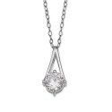 2-Pc. Set Cubic Zirconia Pendant Necklace and Stud Earrings in Sterling Silver