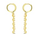 Dangling Huggie Earrings in 14K Gold Plated Sterling Silver