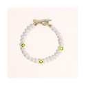 18K Gold Plated Freshwater Pearls with Smiley Face - Bracelet 7